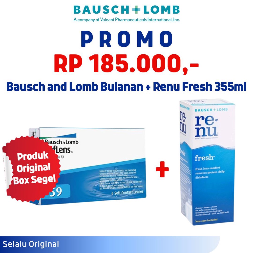 PROMO SOFTLENS BAUSCH AND LOMB MONTHLY DAN RENU FRESH 355ml