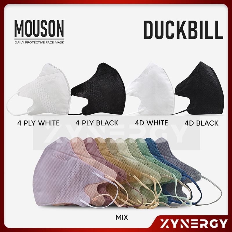 Masker Mouson Duckbill Garis Embos Isi 50 Masker Sekali Pakai Embos Mouson