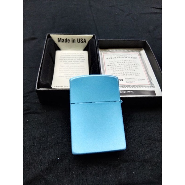 Korek Api Zippo Biru Light Blue Outdoor Free Box Exlusive
