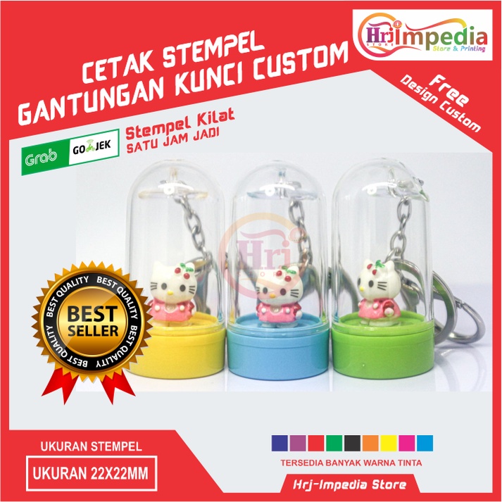 

Cetak Stempel Otomatis Flash Warna Desain Custom Gantungan Kunci Lucu