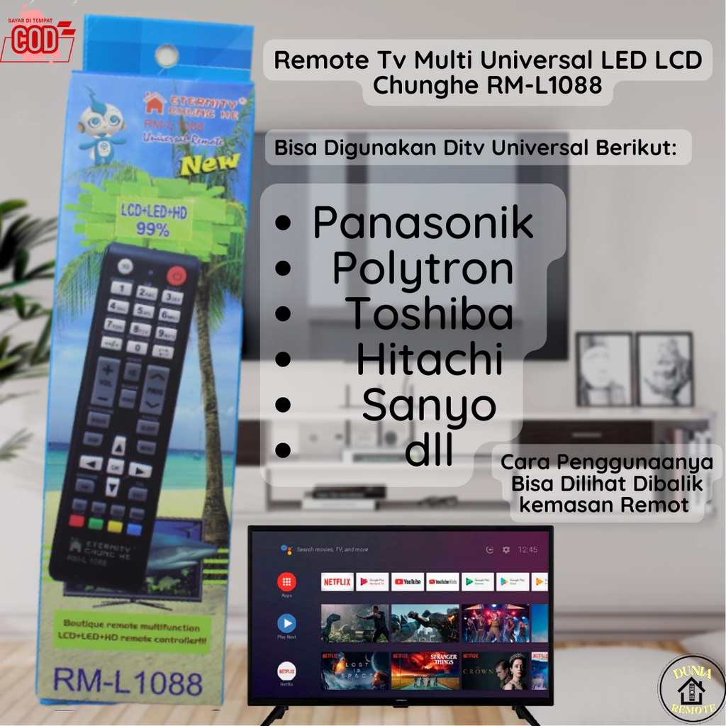 Remot Remote Multi Universal LED LCD Type RM-L1088