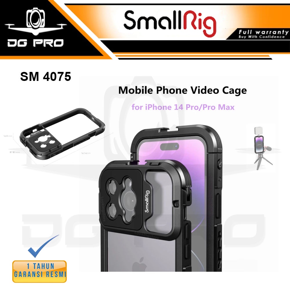 SmallRig 4075 Mobile Video Cage for iPhone 14 Pro