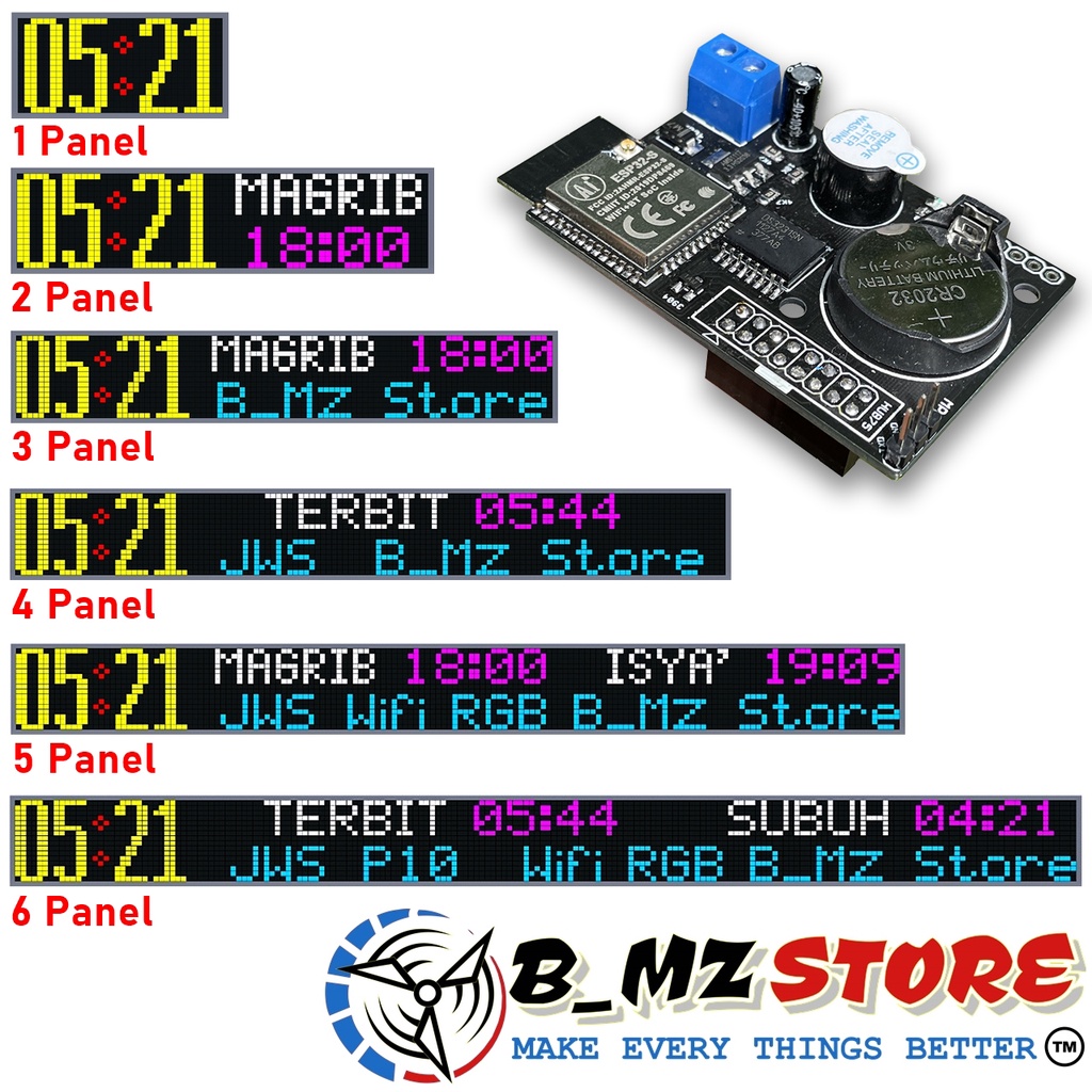 Jtterang Kontroller Jws P10 Rgb Khalifah (Jam Sholat) Controller Jws Wifi Rgb