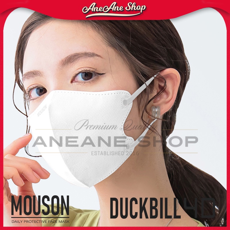 Masker Mouson Duckbill Garis Embos 4ply Isi 50 Masker Non Medis Sekali Pakai 4 Ply Embos Mouson