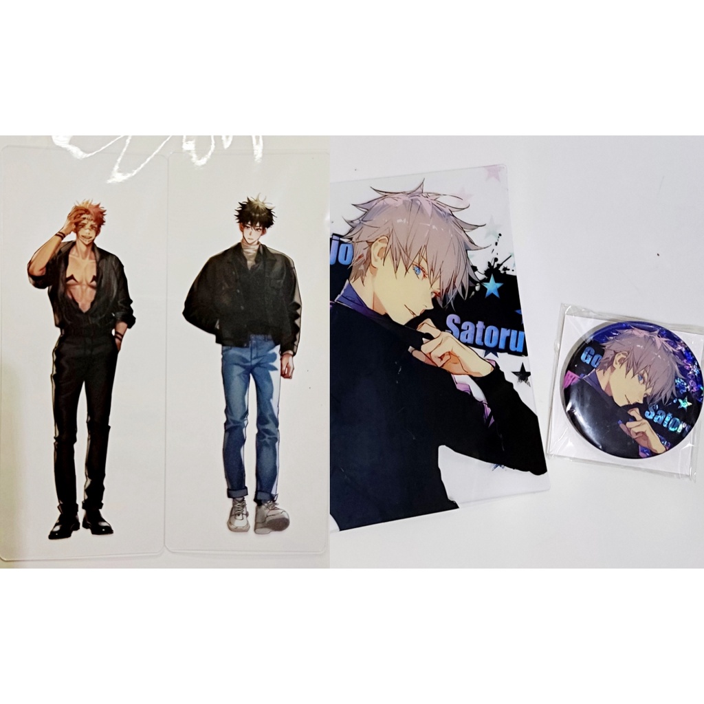 FANMERCH Bookmark Jujutsu Kaisen Fushiguro Megumi Sukuna Gojo Satoru Badge PVC Card