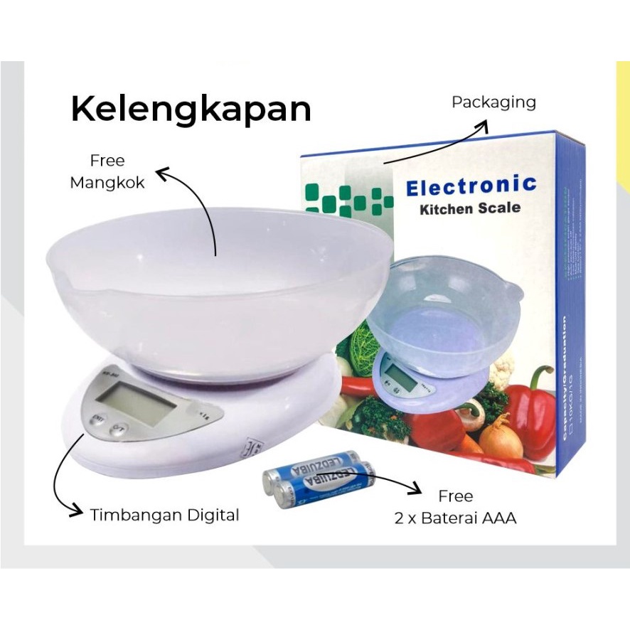 Barangunik2021 -Timbangan Dapur Mangkok 10KG / Timbangan Digital Kitchen Scale 10KG