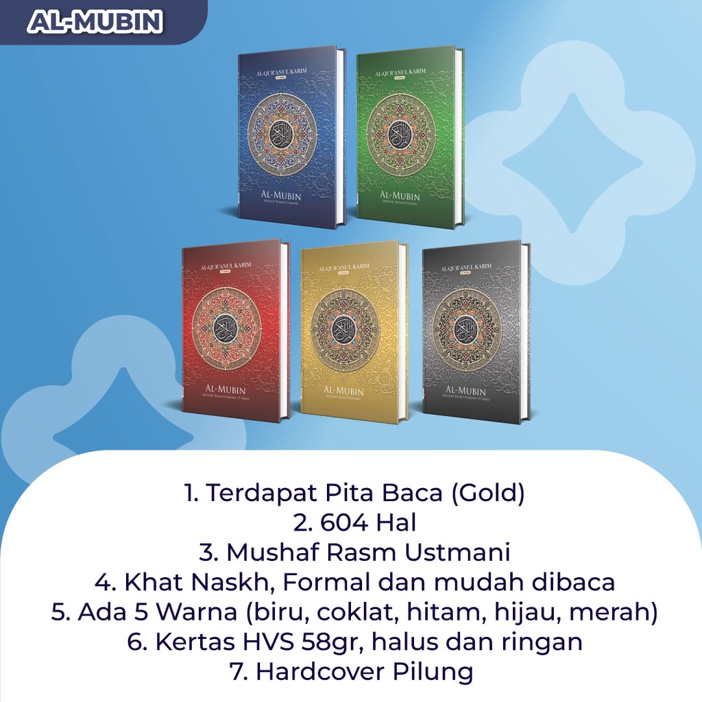 Al-Quran Al-Mubin A5 Mushaf Utsmani 15 Baris