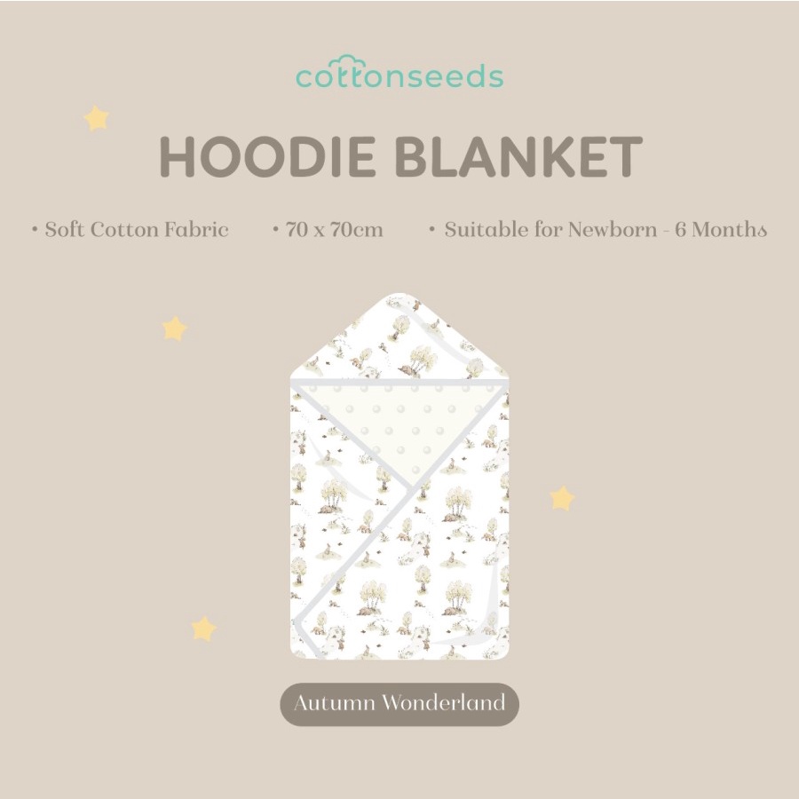 Cottonseeds Hoodie Blanket- Selimut Bertopi
