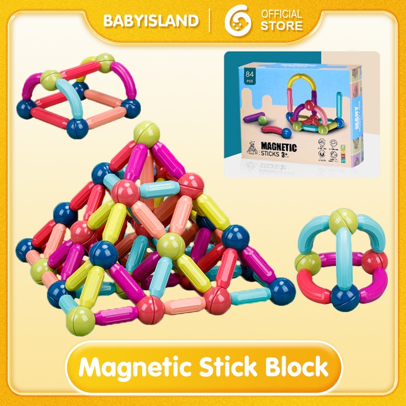 Magnetic Stick block Merakit Mainan-mainan Edukasi Anak Mainan Edukasi Anak Puzzle Magnet Stick Balls