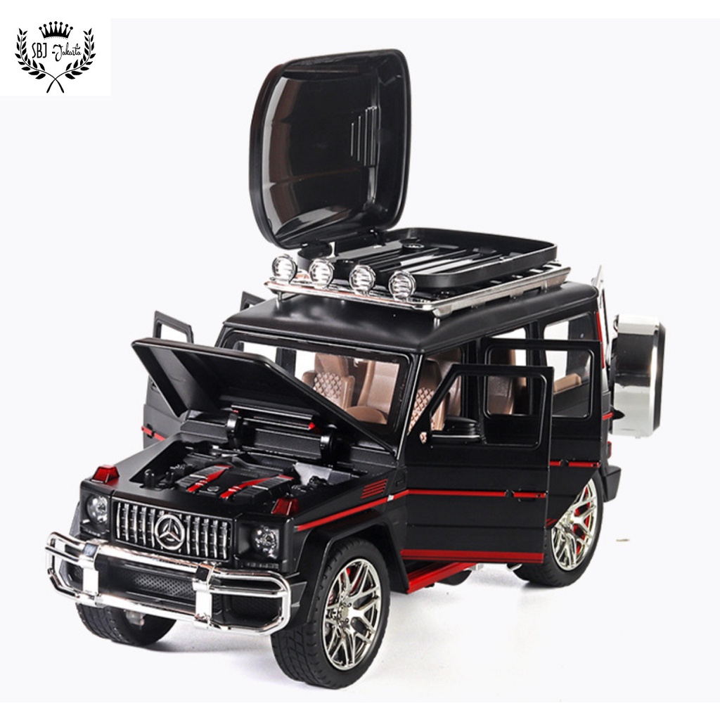 DIECAST miniatur MOBIL Mercedes Benz G65  OFFROAD Jeep Metal series Skala 1:24 Ukuran Besar