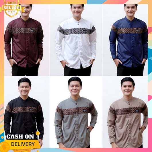 Baju Koko Pria Dewasa 2023 Lengan Pendek Panjang Terbaru Jasko Santri Pondok Mewah Bahan Toyobo Gami