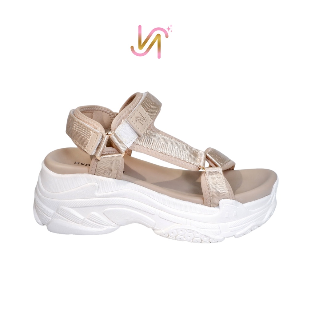 Nadilastuff Signature Giselle Platform Sandal Wanita Hak 6 cm Ringan