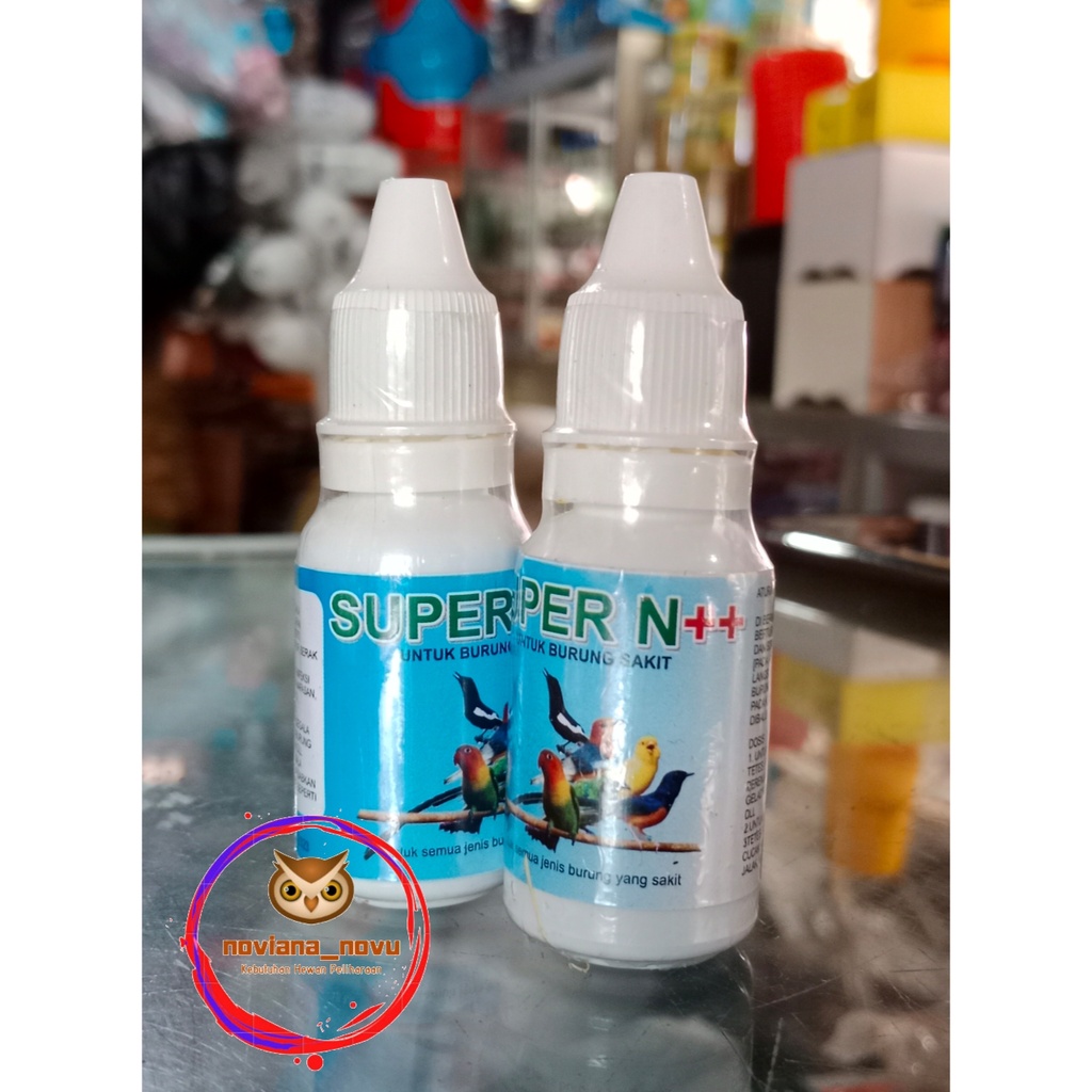 SUPER N++ OBAT UNTUK SEMUA JENIS BURUNG SAKIT INFEKSI PENCERNAAN PERNAPASAN LOVE BIRD LOVEBIRD KENAR
