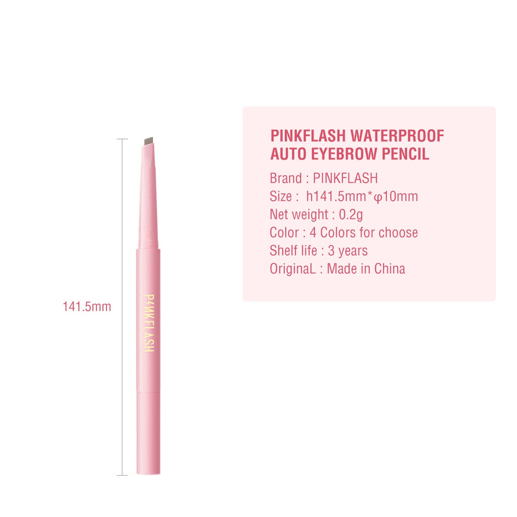 [BPOM&amp;ORI] PF-E09 PINKFLASH OhMyEmoji Automatic Eyebrow Pencil Tahan Air Ujung pensil yang dapat Pigmen Pensil Alis