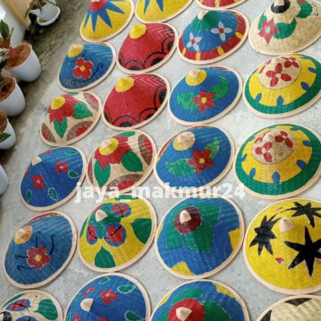 BEST SELLER Topi Caping Lukis Hias - Caping Lukis Motif Custom - Caping Lukis Walldecor