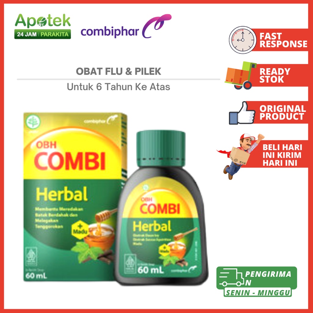OBH Combi Herbal Untuk Batuk Kering dan Berdahak Plus Madu