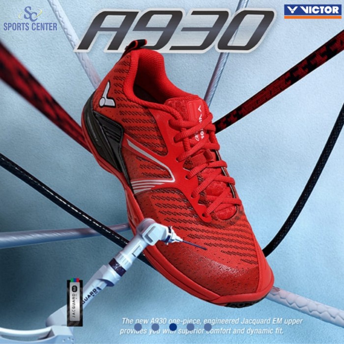 {MentariStore} Player Series Sepatu Badminton Victor A930 / A-930 / A 930 D Red Diskon