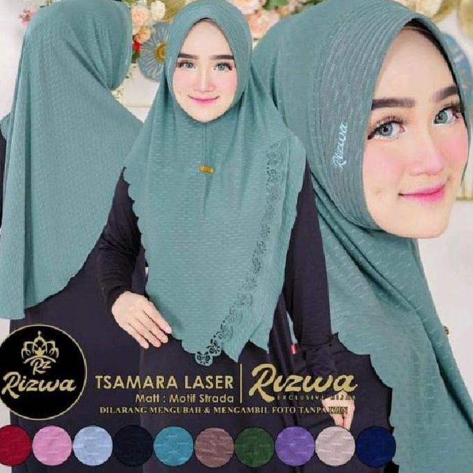 ⚡COD⚡ Jilbab Instan Laser Cuting Tsamara By Rizwa