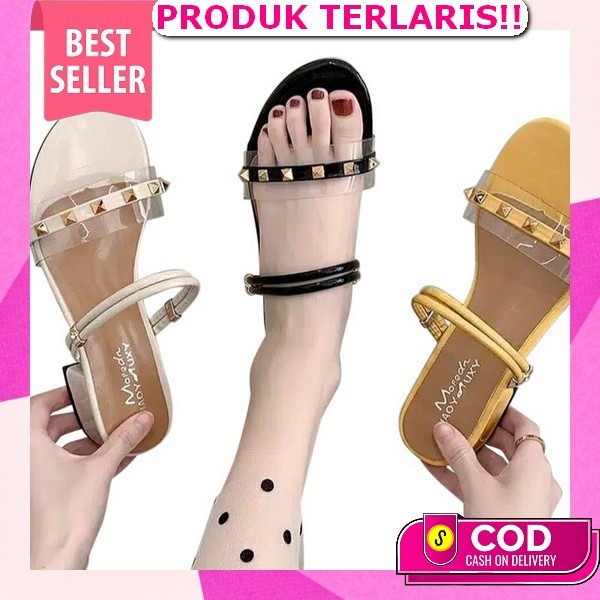 Sandal Wedges Premium Wanita Style Murah Jelly Karet M7N9 Jepit Sepatu Import Sandal Dewasa Big Size