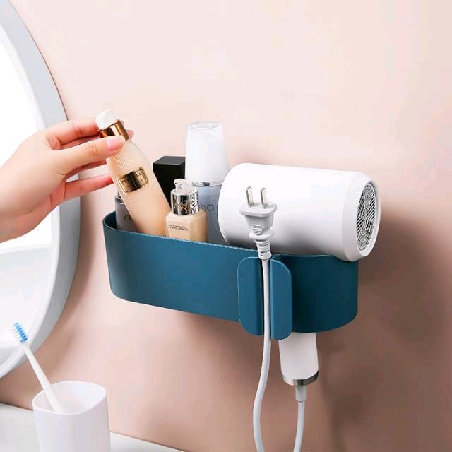 GP 2IN1 Rak Gantung Hair Dryer Holder Tempat Sabun Shampoo