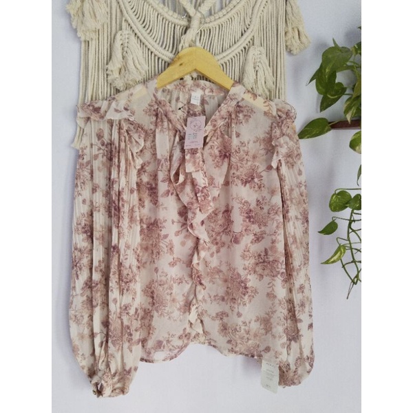 Blouse bunga korean style