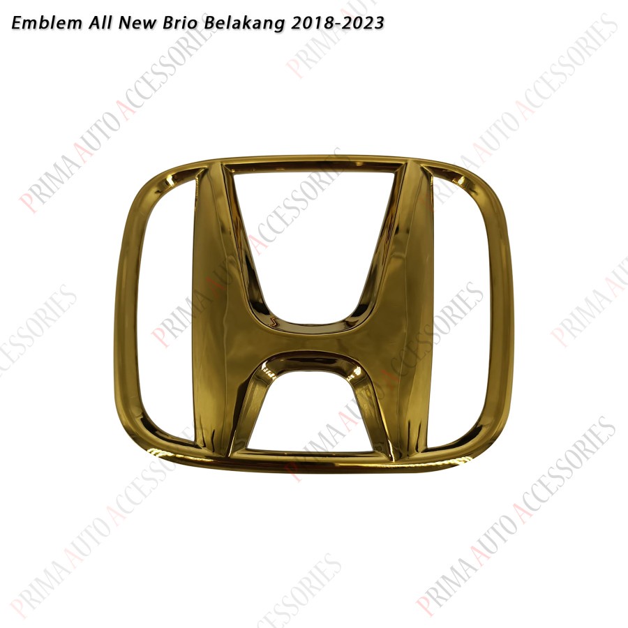 Logo Emblem Mobil HONDA BRIO ALL NEW 2018 - 2023 GOLD (Belakang)