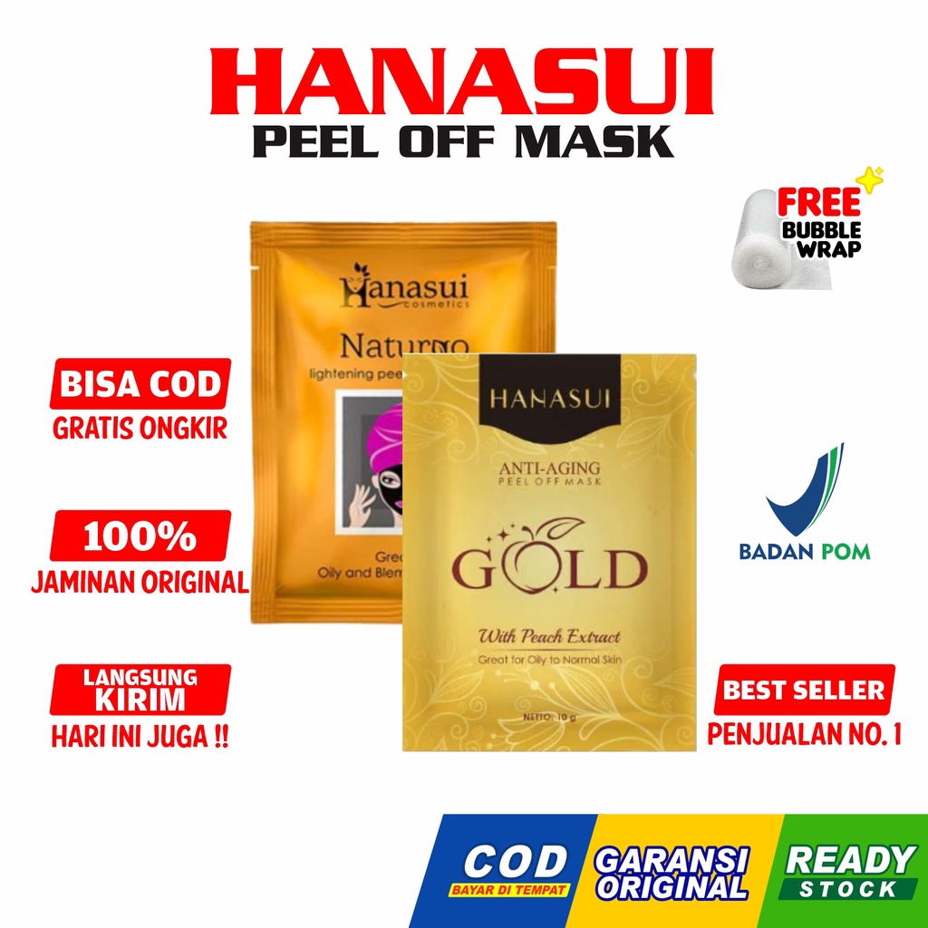 Hanasui Naturgo Peel Off Mask Black | Anti Aging Gold Sachet