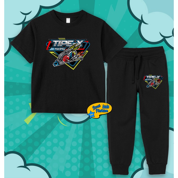 Setelan Anak Tipe X Trondol Jogger Kaos Anak TipeX Trondol Set