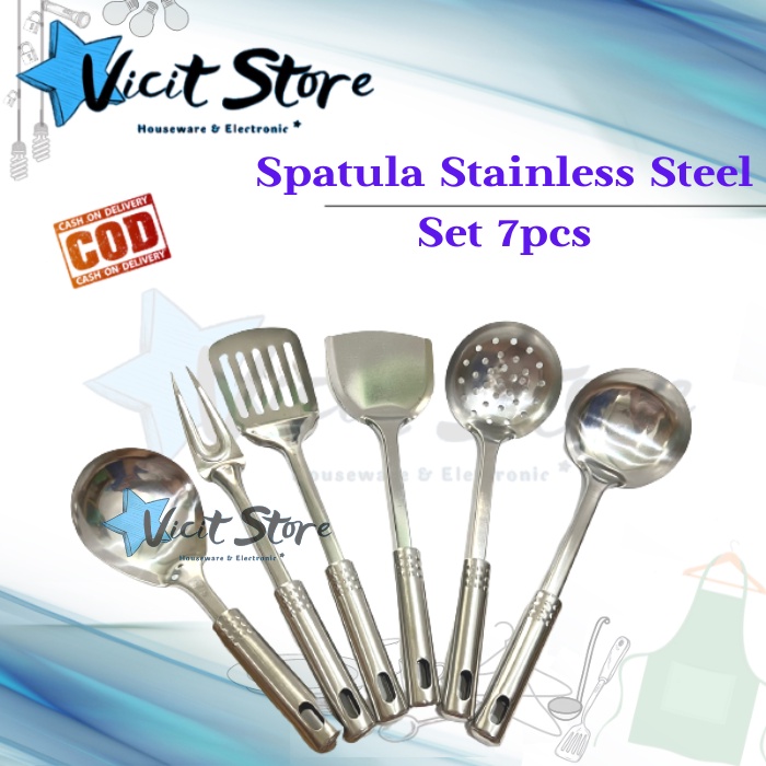 Spatula Stainless Steel Set 7 Pcs