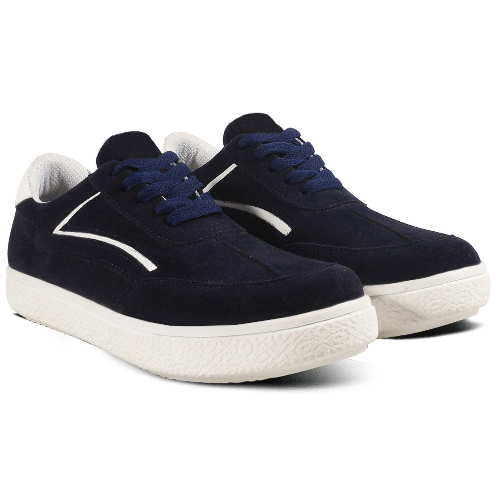 Sepatu Sneakers Wanita V 5634 Brand Varka Sepatu Casual Kets Kuliah Kerja Hangout Warna Navy Putih