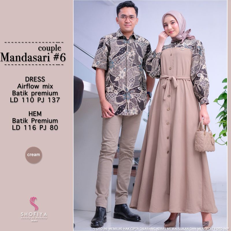 RESTOK BAJU LEBARAN SARIMBIT JUMBO BIGSIZE/COUPLE MANDASARI 6 LD 116 120 SIZE XXL/FASHION HQ/COUPLE 