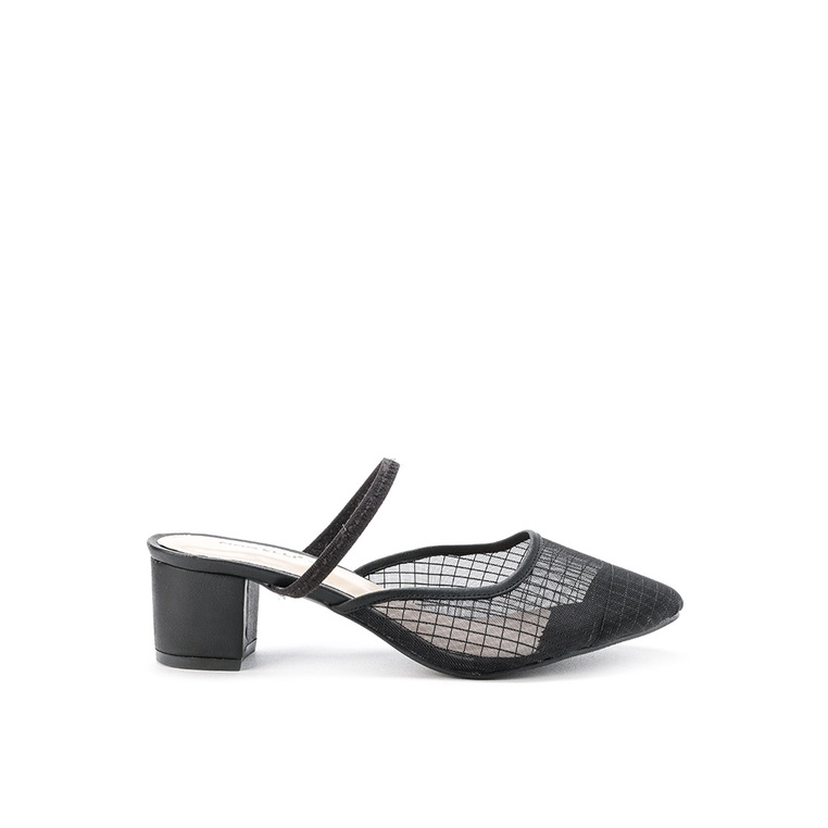 Sepatu Heels Marelli Original Rubber outsole Haihil Outfit Mewah Asli Carol Wanita Gadis Hitam PU Po