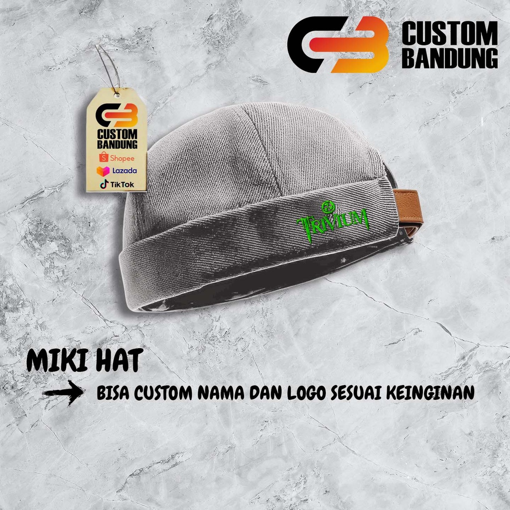 Topi Miki hat Trivium Miki Hat Peci Miki hat Topi Miki hat Anak &amp; Dewasa Topi Brimless Premium