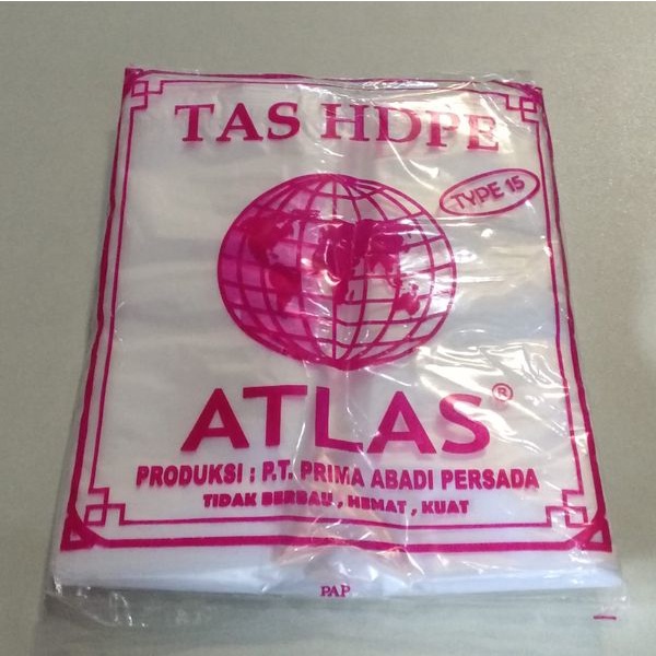 Tas Kresek ATLAS Bening 15 150gr / kantong plastik / kantong plastik packing / loco