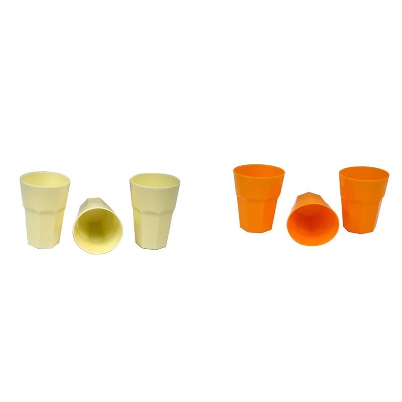 Gelas Tumbler Gelas Minum Mug Gelas Plastik Warna Golden Hen GM-769 - Isi 6 pcs