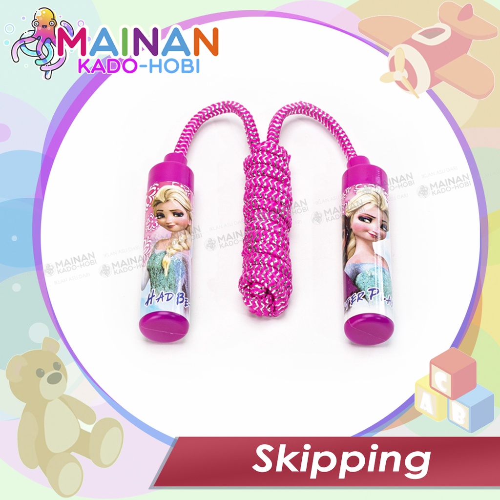 MAINAN OLARAGAH ANAK LOMPAT TALI SKIPPING JUMP ROPE MOTIF KARAKTER LUCU