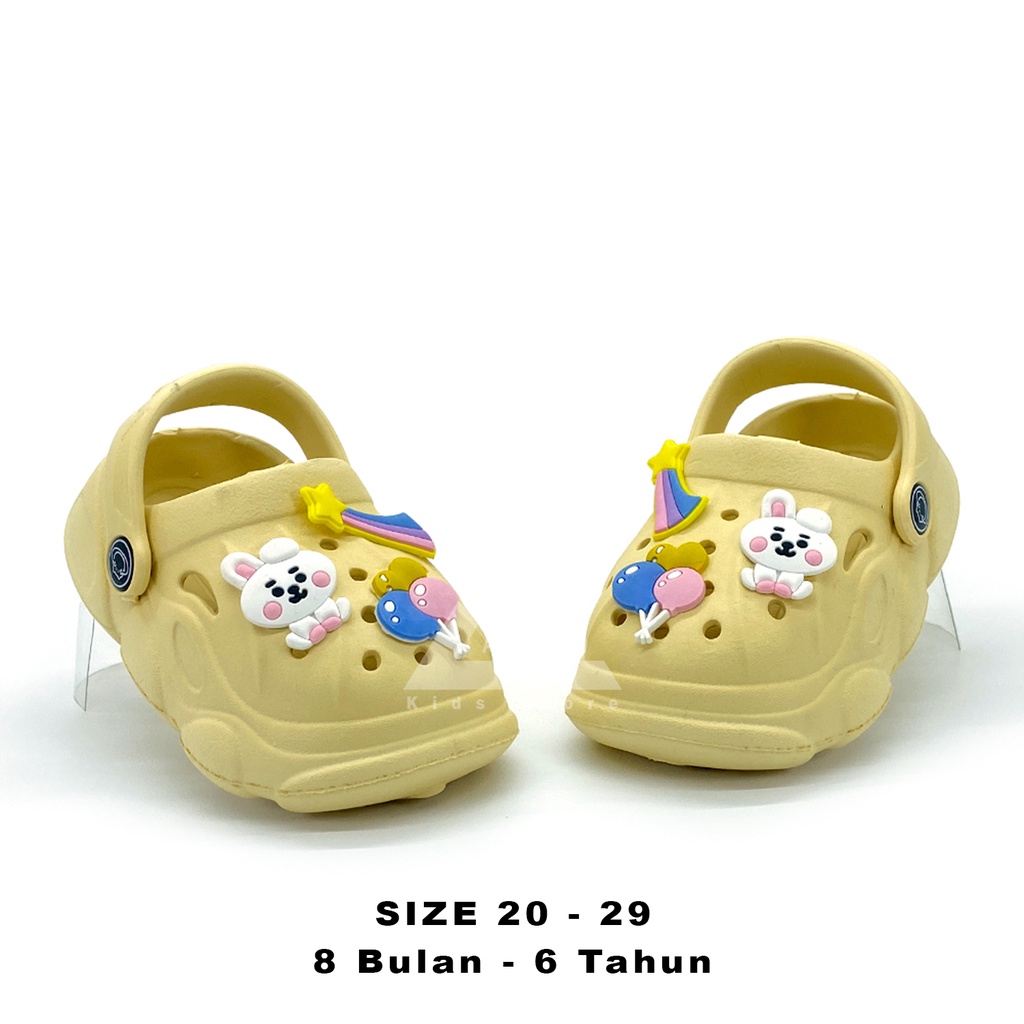 Sandal anak perempuan model jibbitz baim baby girls 1 - 6 tahun New Andrian