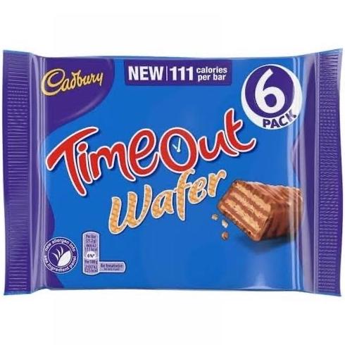 

Cadbury TimeOut Time Out Wafer Chocolate isi 6pc Snack Import Coklat