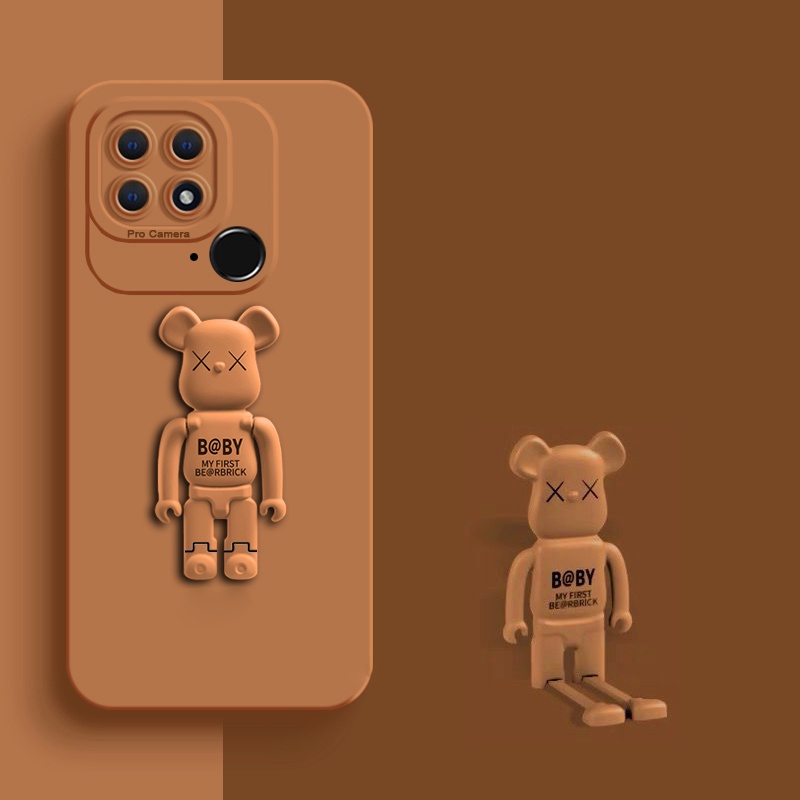 Official Original Holder SoftCase Xiaomi MI 11 Lite 11X Pro 11i 4G 5G Casing Bear Stand Silicone Case