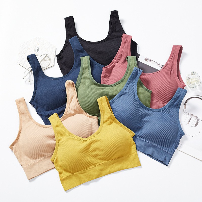 SPORT BRA FEMA BUSA TIPIS MNS 230 FEMA BUSA MOTIF SALUR TALI BACK V BH GYM