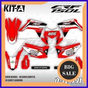 Decal CRF 150 Stiker Motor Honda crf150 fullbody Bos Merah Putih D-I2-591 1M4R23 accessories