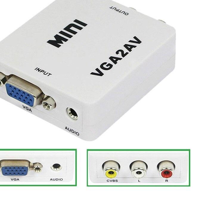 ❀ VGA to RCA CONVERTER / Converter VGA to AV / VGA to AV Mini Converter ✧