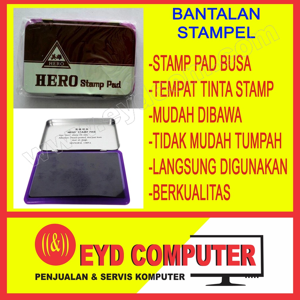 

BANTALAN STAMPEL TINTA STAMP INK PAD CAP TEMPEL BANTAL STAM DUDUKAN BUSA UNTUK STEMPEL KARET