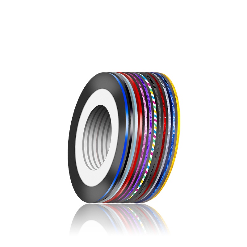 Pretty Stripping tape Warna / Rolls Nail Art UV Gel Tips Striping Tape Baris Sticker Dekorasi  Nail DIY