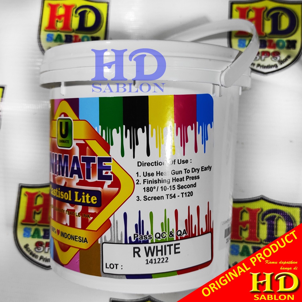 

Plastisol Unimate warna lengkap seri lite @1kg
