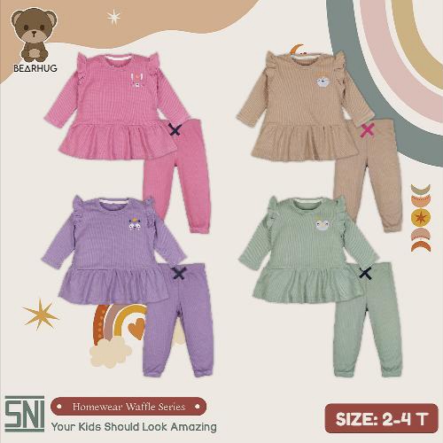 Bearhug Setelan Premium Tunik Anak Perempuan Cewek Girl 2-4 Tahun