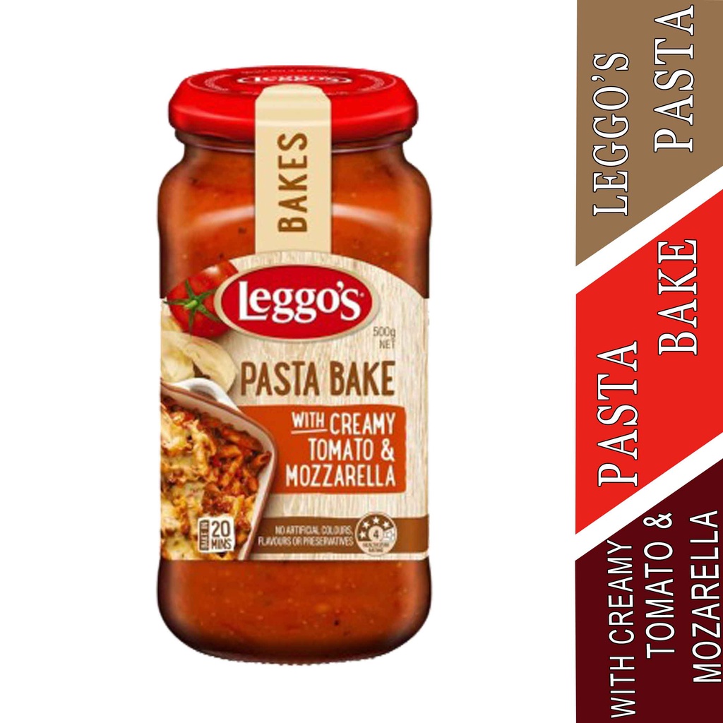 

LEGGOS PASTA BAKE WITH CREAMY TOMATO& MOZZARELLA 500g