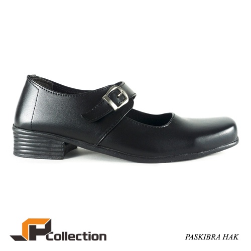 Sepatu Pantofel Wanita Hitam Hak 3 Cm Untuk Sekolah Paskibra dan Perawat atau Pondok