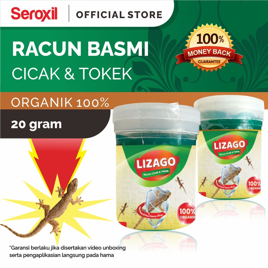 Lizago 20 gr - Racun Cicak dan Tokek - Pembasmi Cicak &amp; Tokek Herbal