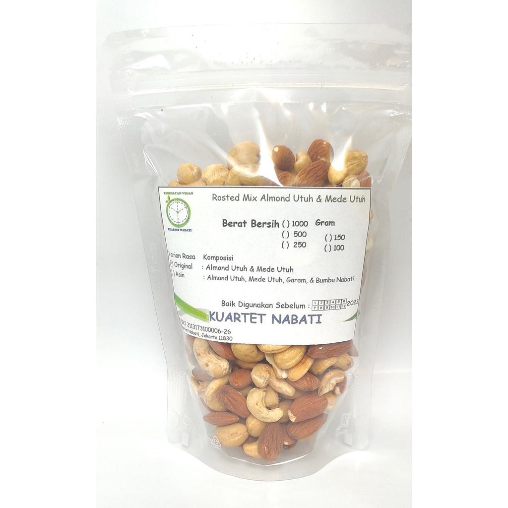 

250gr Mix Roasted Almond Utuh dan Mede / Cashew Utuh Varian Rasa Original/ Asin Best Seller